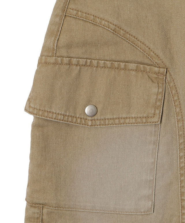 ヴィンテージウォッシュカーゴミニスカート