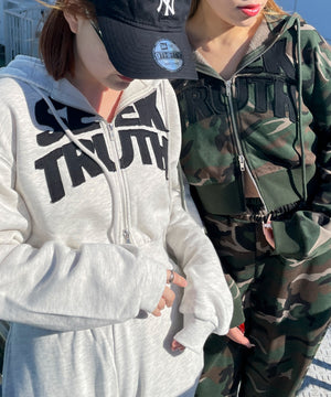 ロゴZIPショートパーカー