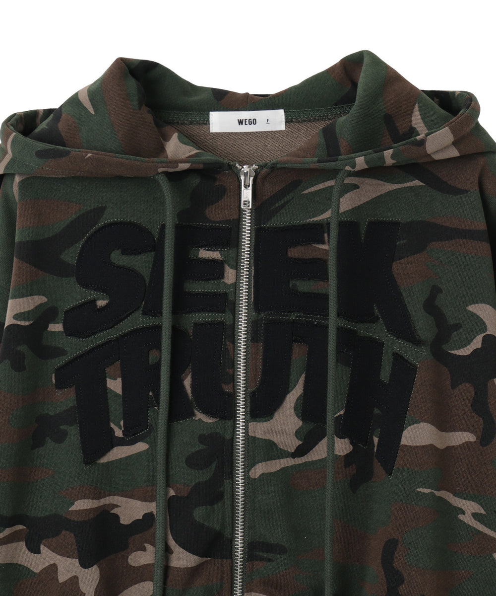 ロゴZIPショートパーカー