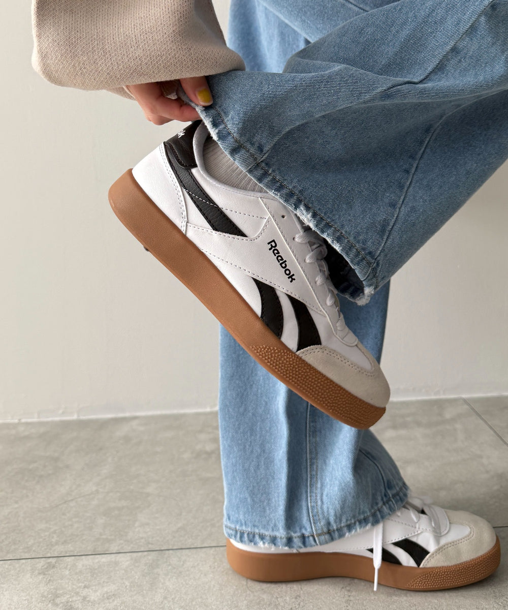 カーブラインバレルレッグデニムパンツ