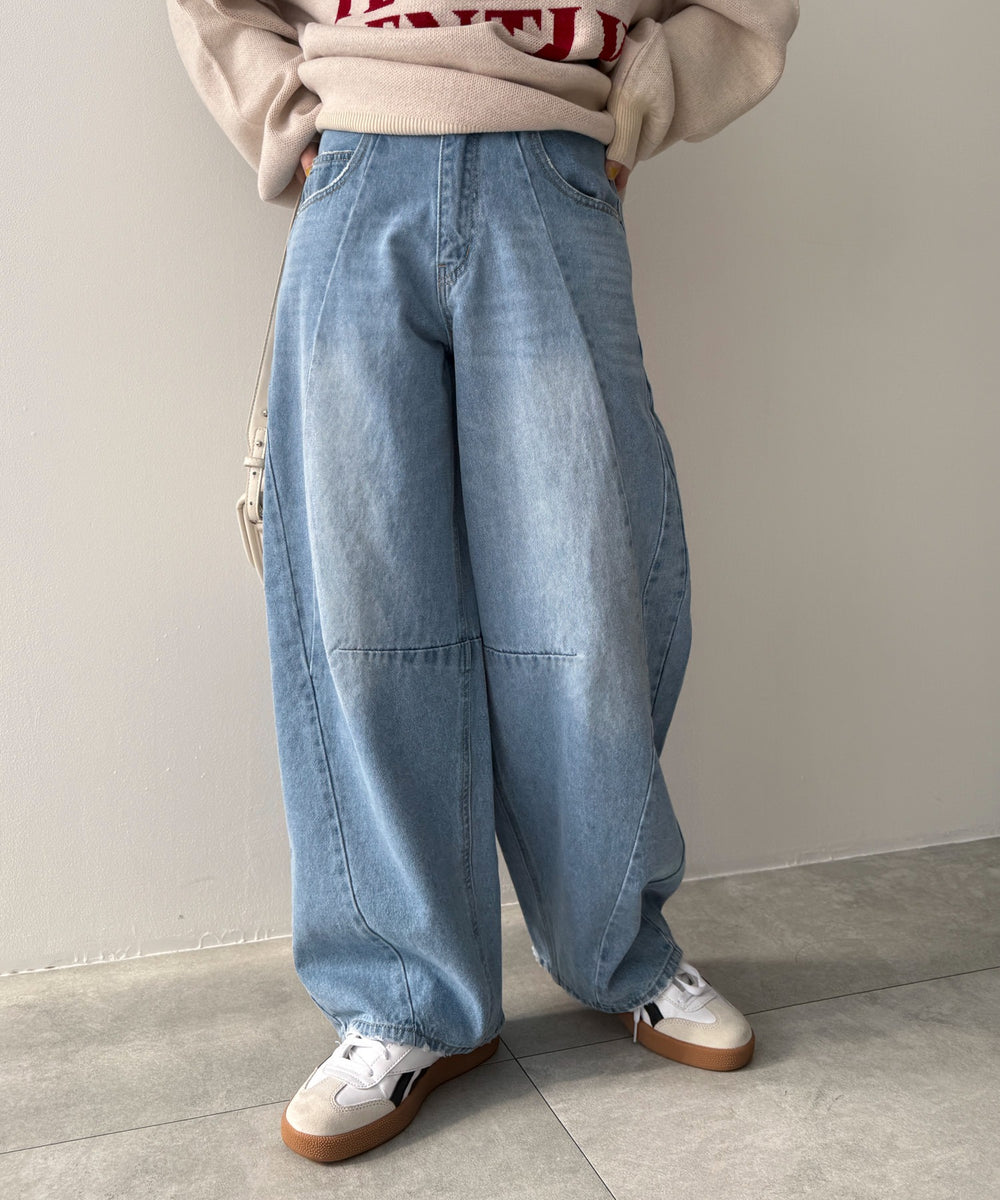 デニム淡 モデル：155cm M着用