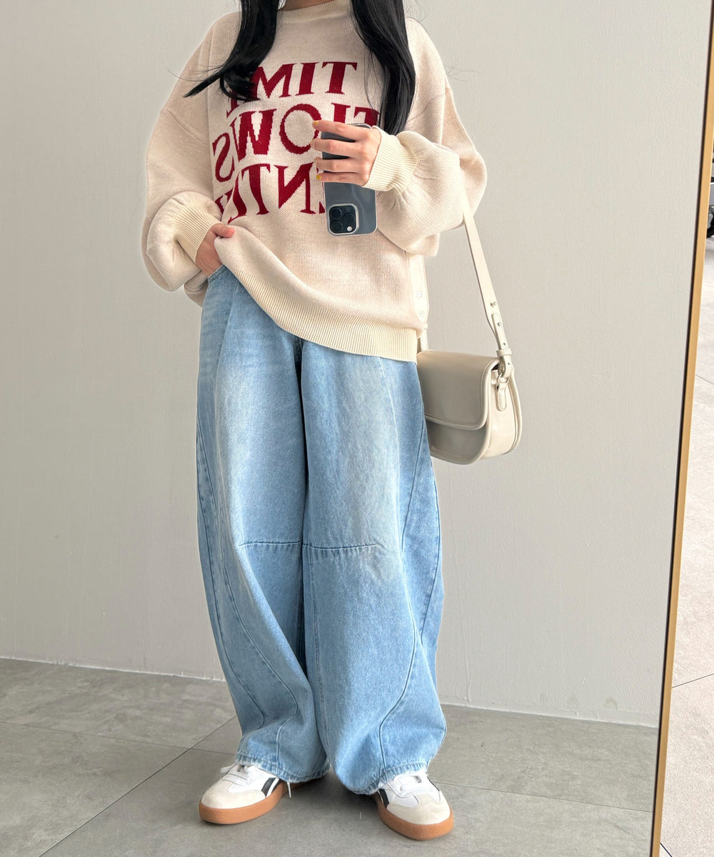 デニム淡 モデル：155cm M着用