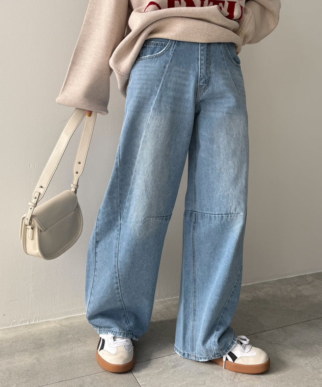 デニム淡 モデル：155cm M着用