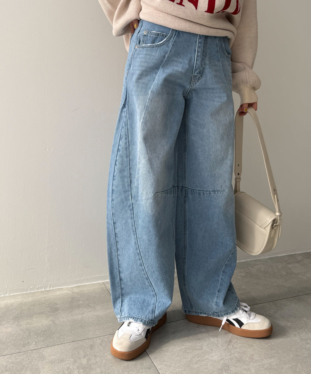 デニム淡 モデル：155cm M着用