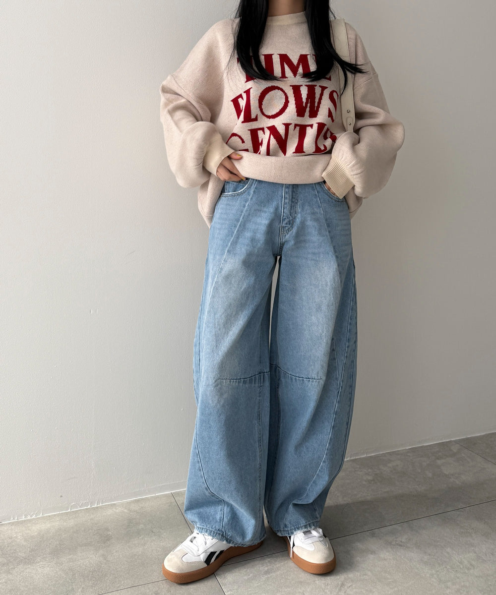 デニム淡 モデル：155cm M着用