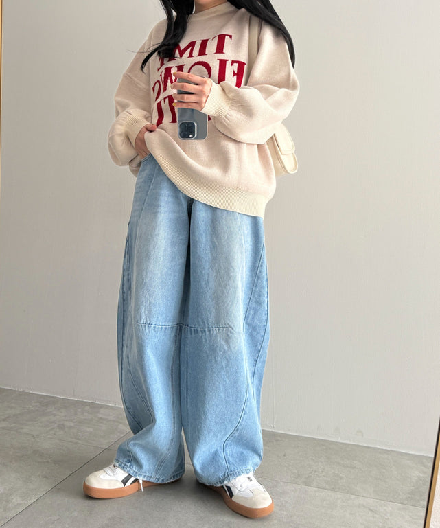 デニム淡 モデル：155cm M着用