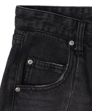 カーブラインバレルレッグデニムパンツ