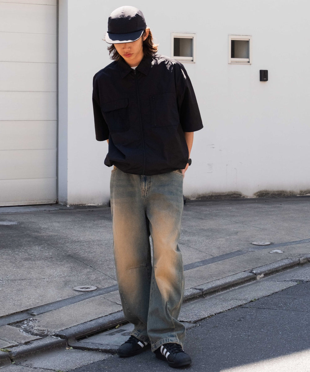 デニム淡加工 モデル：175cm L着用