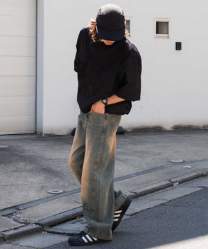 デニム淡加工 モデル：175cm L着用