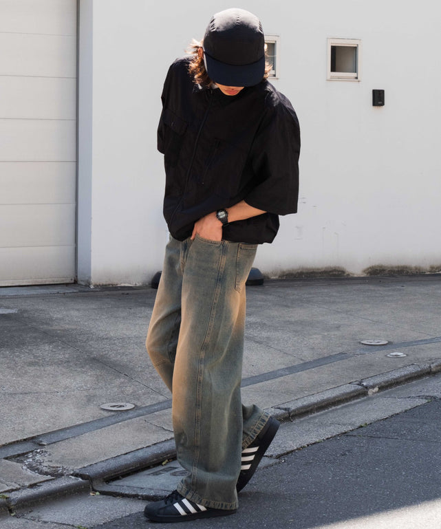 デニム淡加工 モデル：175cm L着用