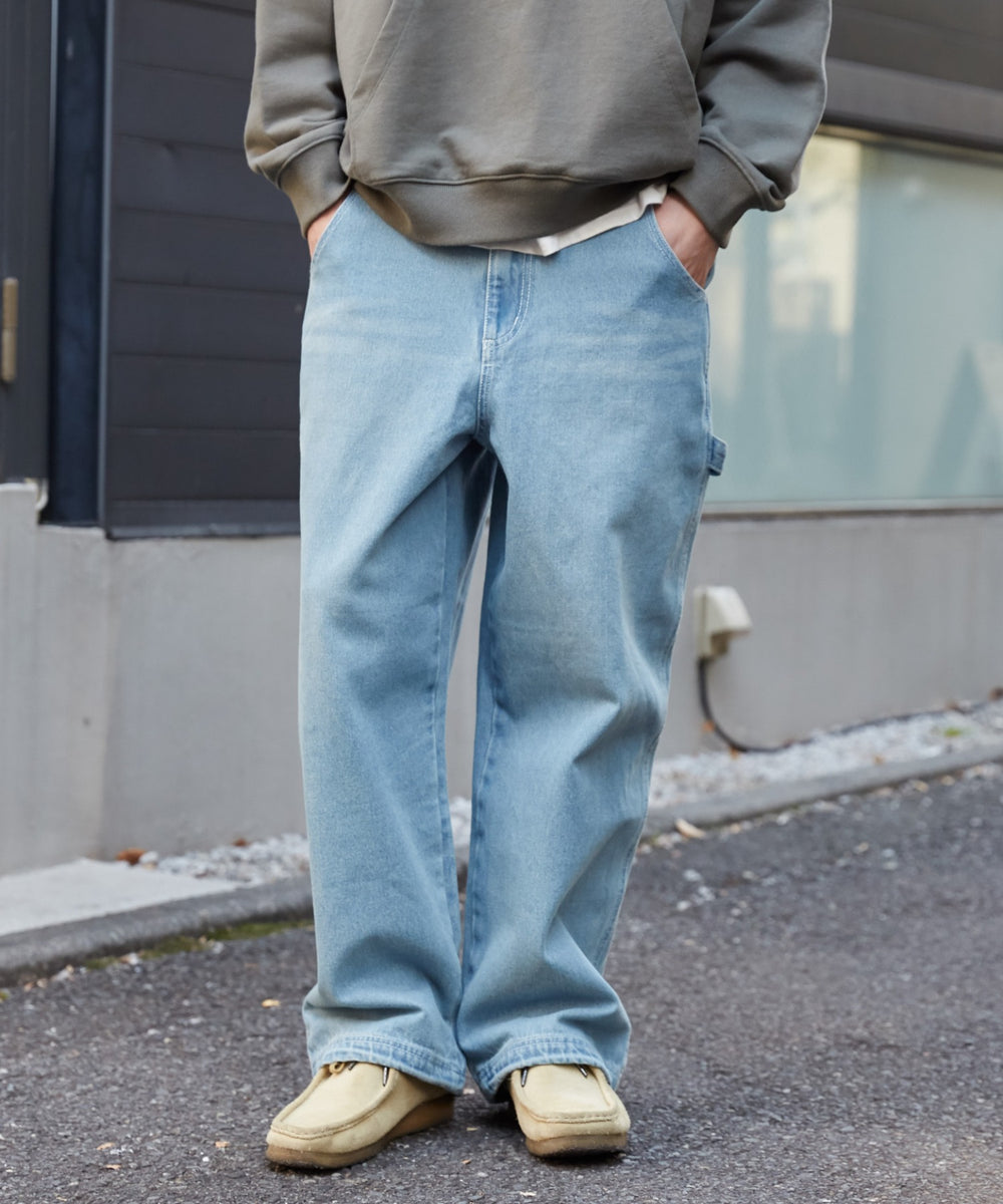 デニム淡加工 モデル：180cm L着用