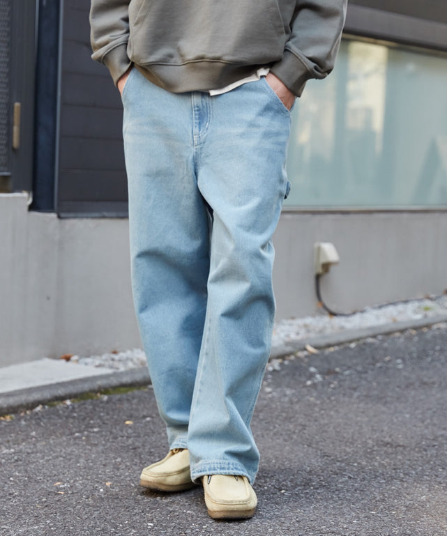 デニム淡加工 モデル：180cm L着用