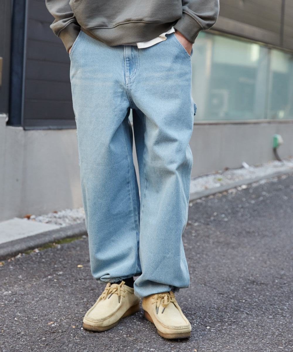 デニム淡加工 モデル：180cm L着用