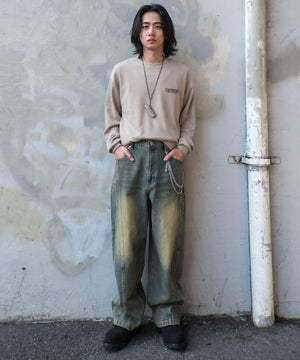 デニム淡加工　モデル:175cm L着用