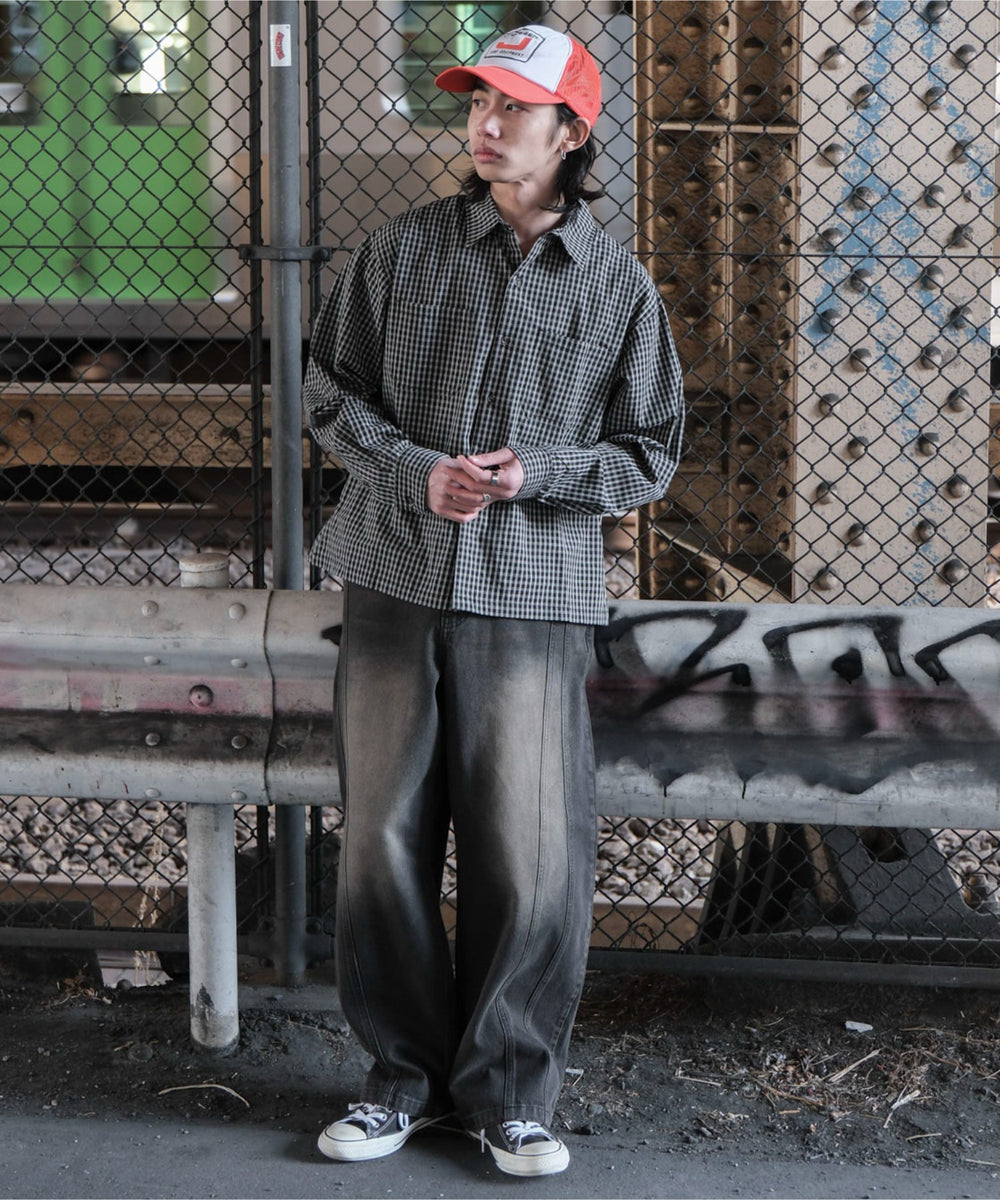 デニムブラックソノタ　モデル:175cm L着用