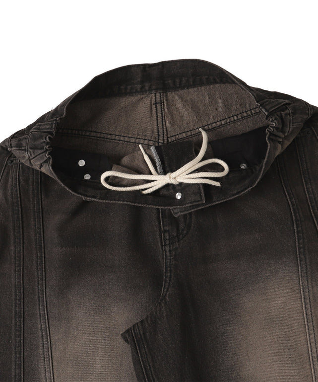 イージー3Dバレルレッグデニムパンツ