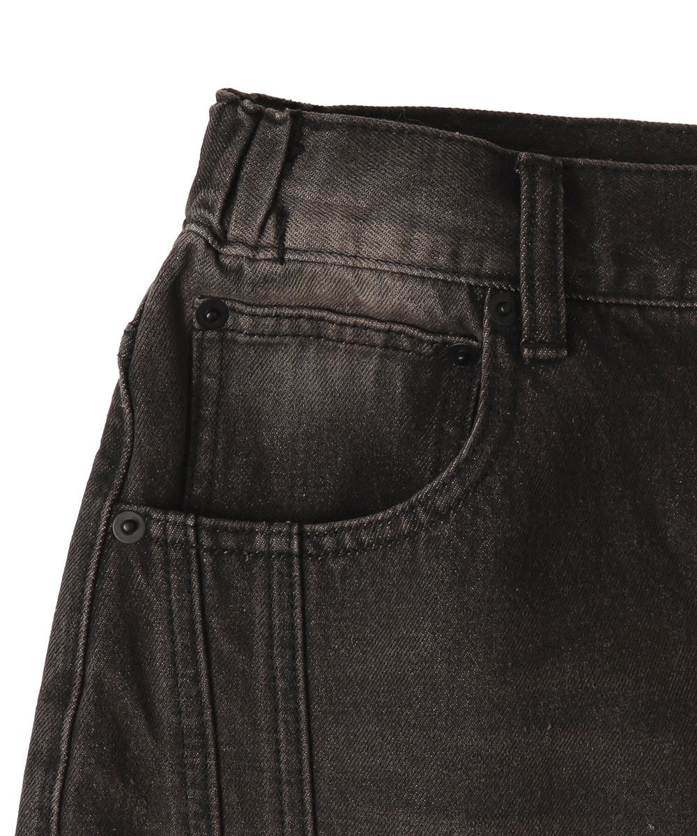 イージー3Dバレルレッグデニムパンツ