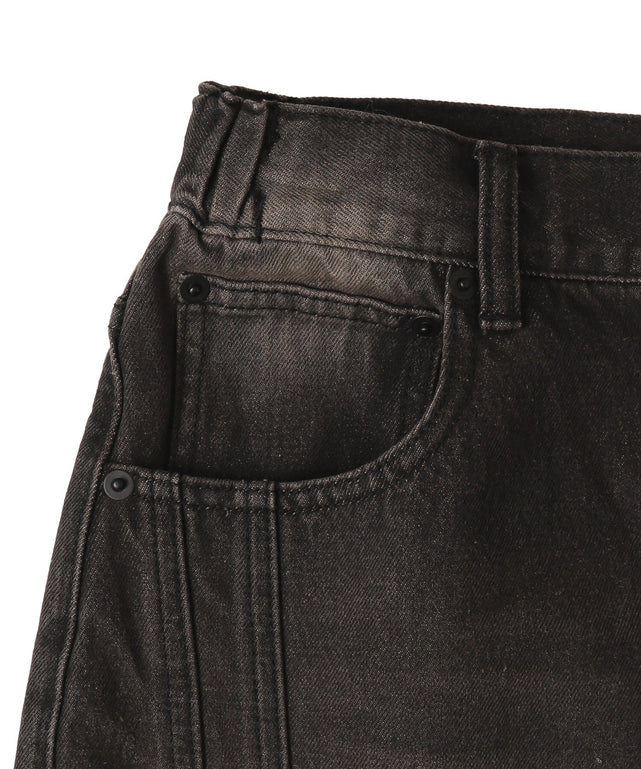 イージー3Dバレルレッグデニムパンツ