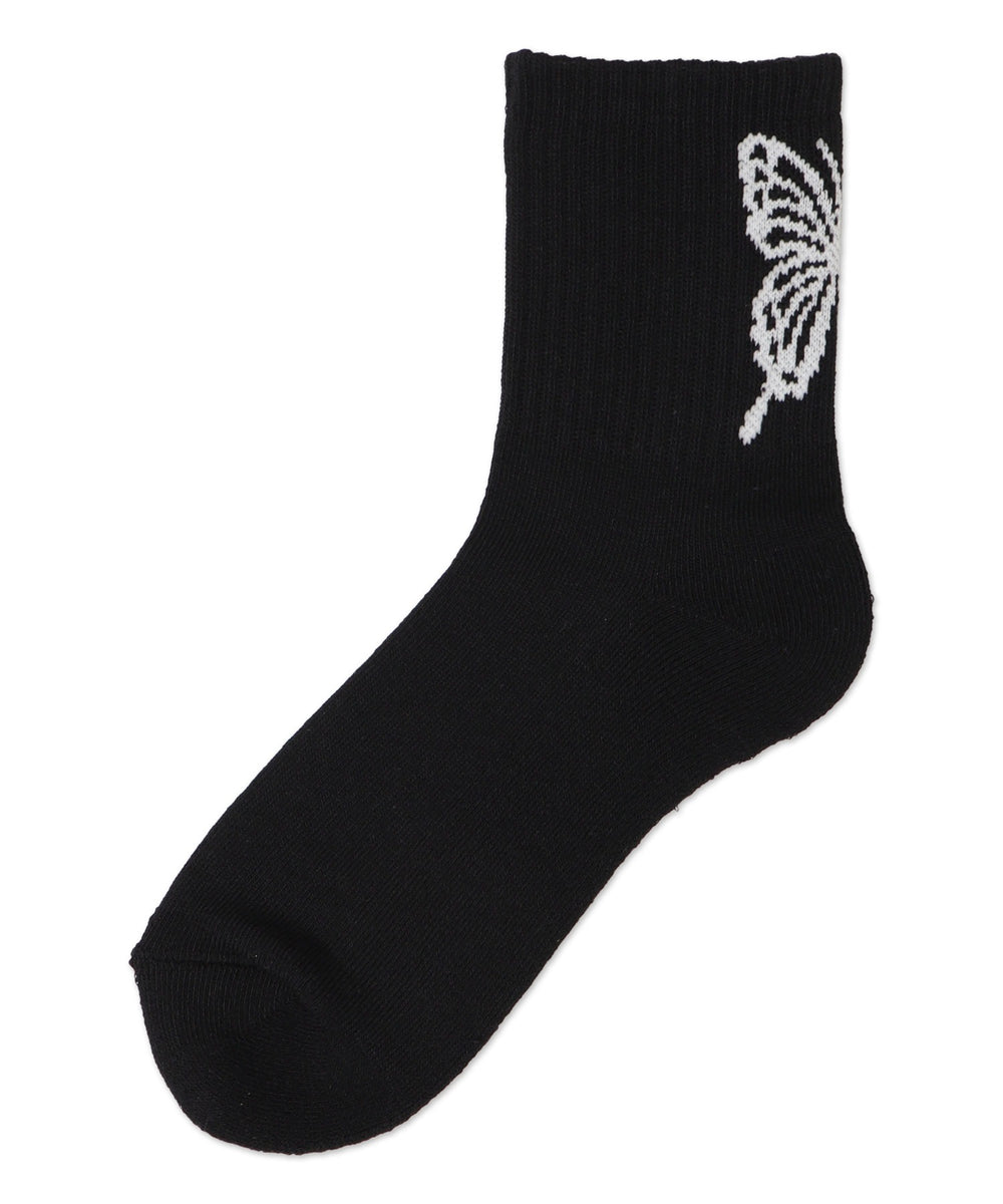 バックバタフライクルーソックス