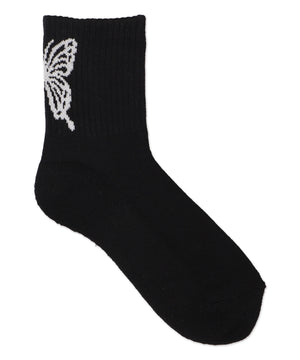 バックバタフライクルーソックス