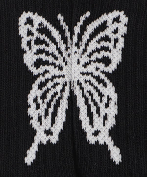 バックバタフライクルーソックス