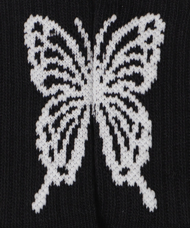 バックバタフライクルーソックス