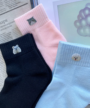 アニマルプリントショートソックス(23-25cm)