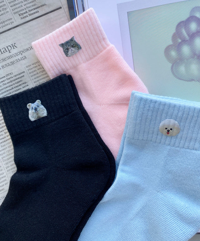 アニマルプリントショートソックス(23-25cm)