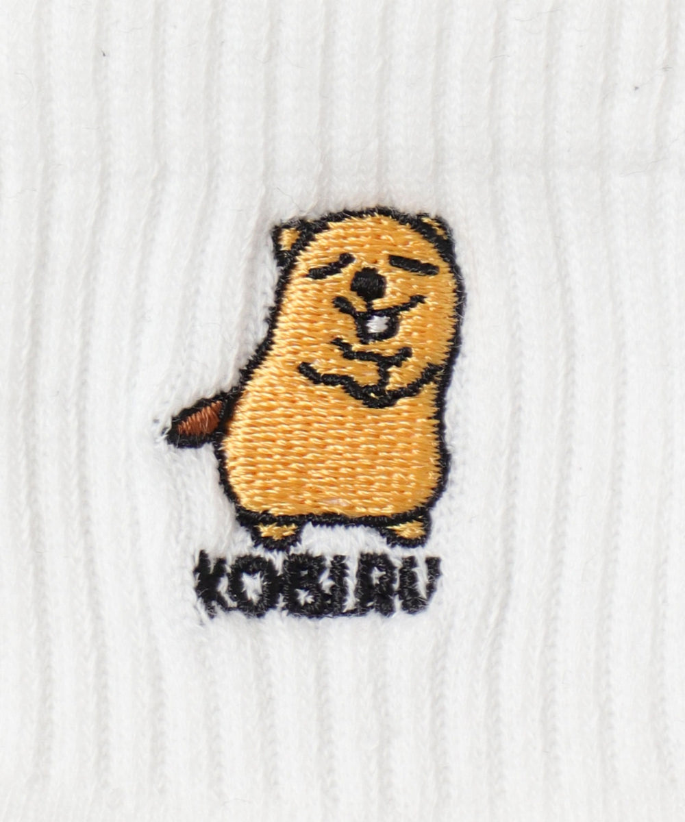 モチーフロゴ刺繍アンクルパイルソックス(23-25cm)