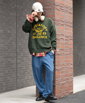 デニム中濃加工  モデル：175cm L着用