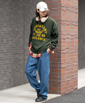 デニム中濃加工  モデル：175cm L着用