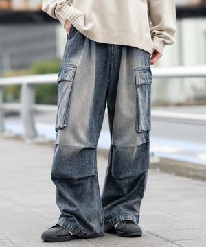 デニム中濃加工 モデル：175cm L着用