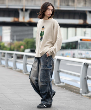 デニム中濃加工 モデル：175cm L着用