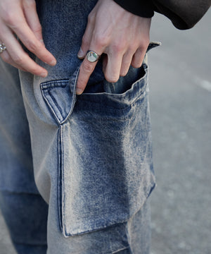 デニムイージーカーゴパンツ