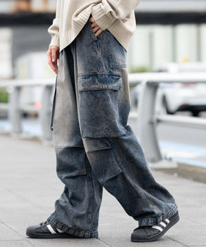 デニム中濃加工 モデル：175cm L着用