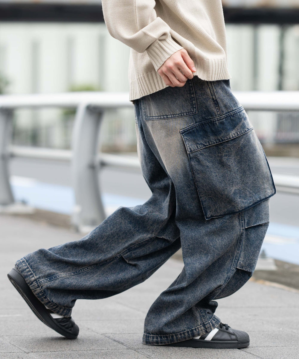 デニム中濃加工 モデル：175cm L着用