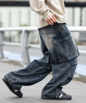 デニム中濃加工 モデル：175cm L着用