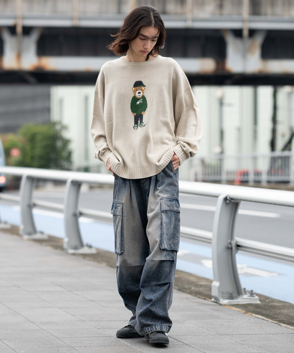 デニム中濃加工 モデル：175cm L着用