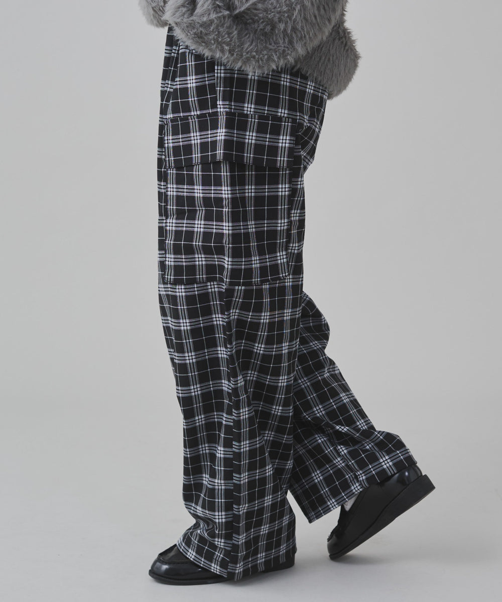 ブラックチェック 162cm S着用