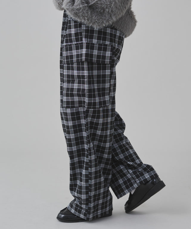 ブラックチェック 162cm S着用