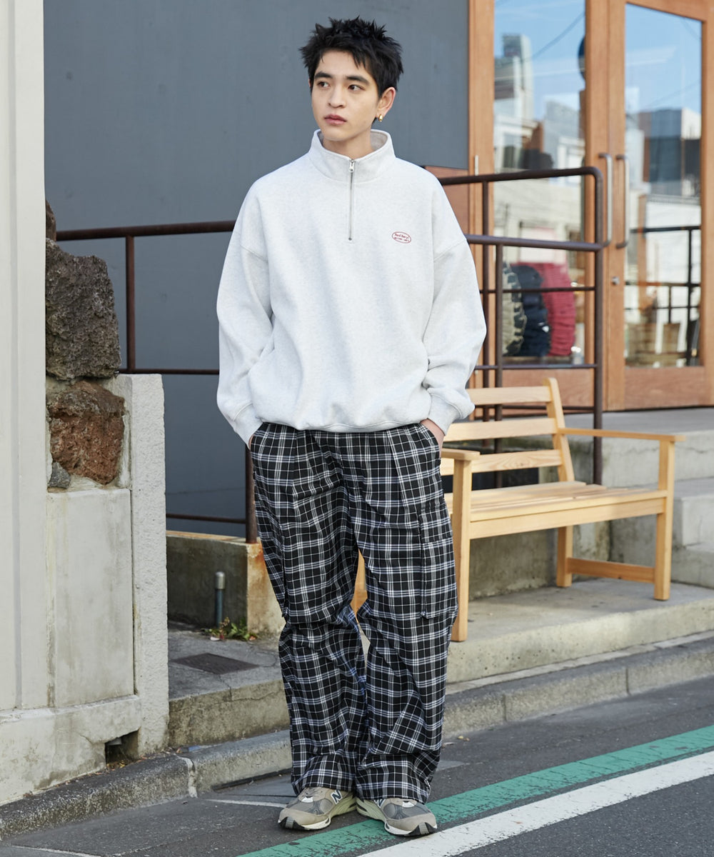 ブラックチェック モデル：180cm L着用