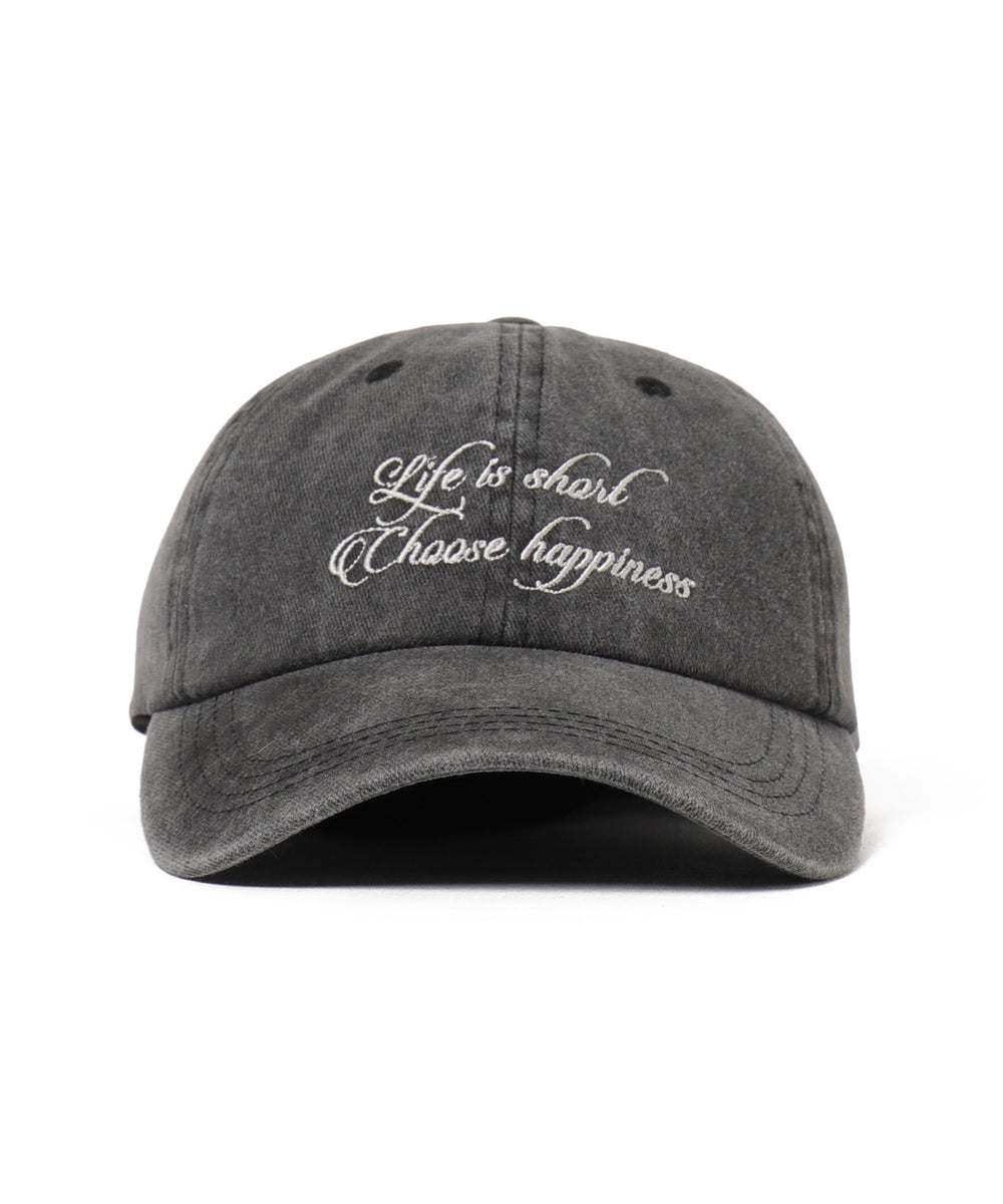 ロゴ刺繍ピグメントキャップ