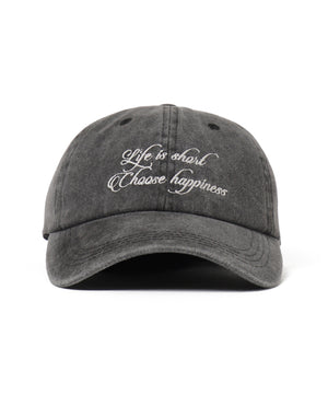 ロゴ刺繍ピグメントキャップ