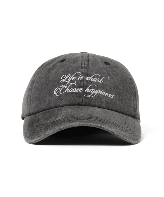 ロゴ刺繍ピグメントキャップ