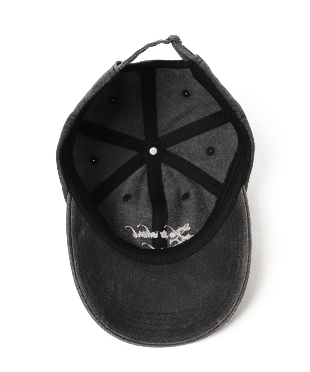 ロゴ刺繍ピグメントキャップ