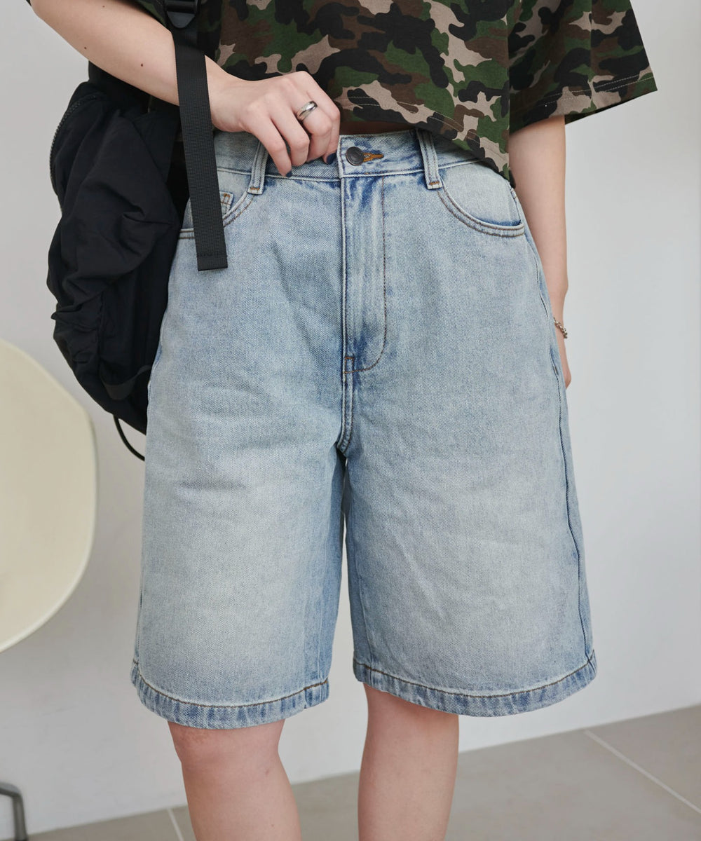 デニム淡(インディゴ淡)　モデル:155cm M着用