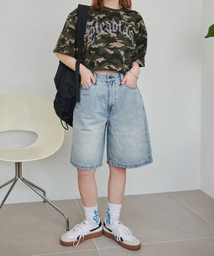 デニム淡(インディゴ淡)　モデル:155cm M着用