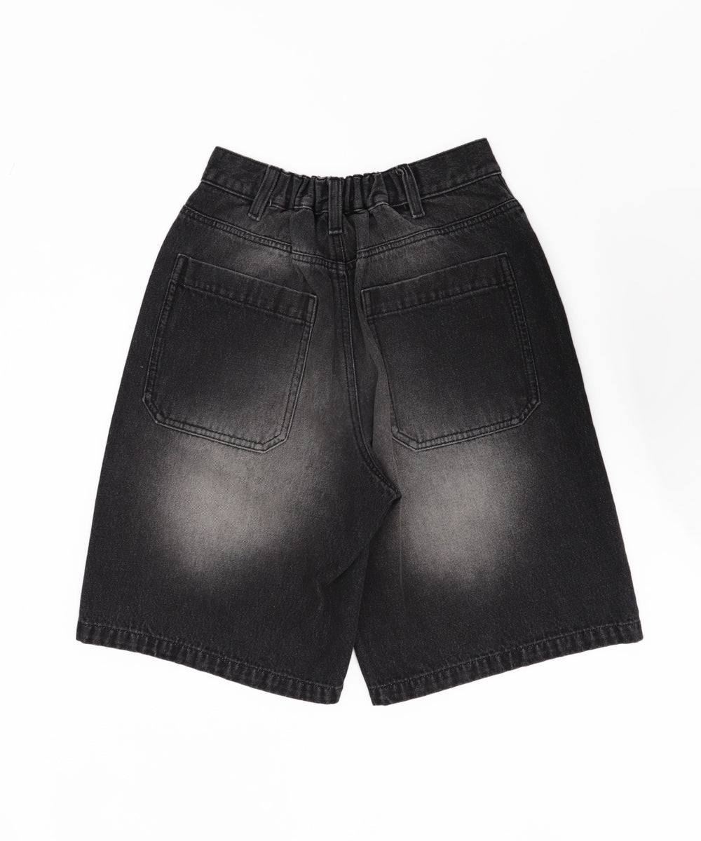 ヴィンテージウォッシュデニムハーフパンツ