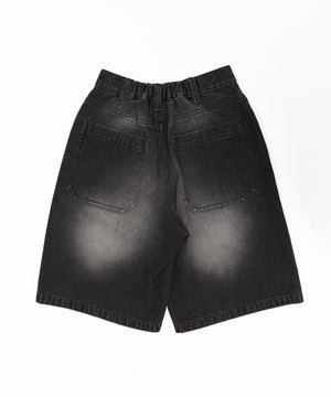 ヴィンテージウォッシュデニムハーフパンツ