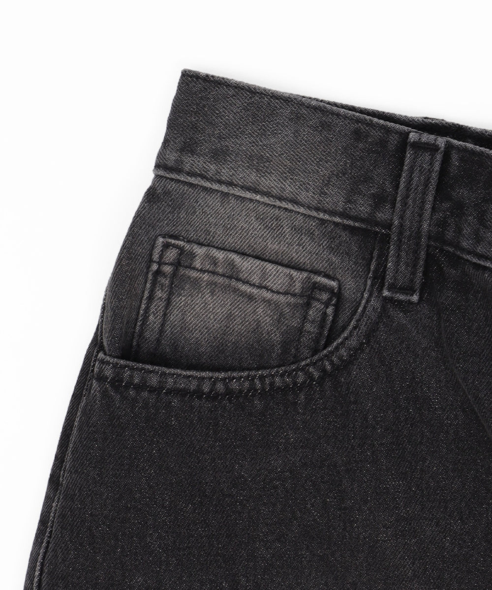 ヴィンテージウォッシュデニムハーフパンツ